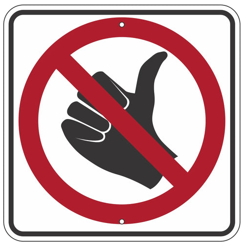 R9-4 No Hitch Hiking Symbol Sign