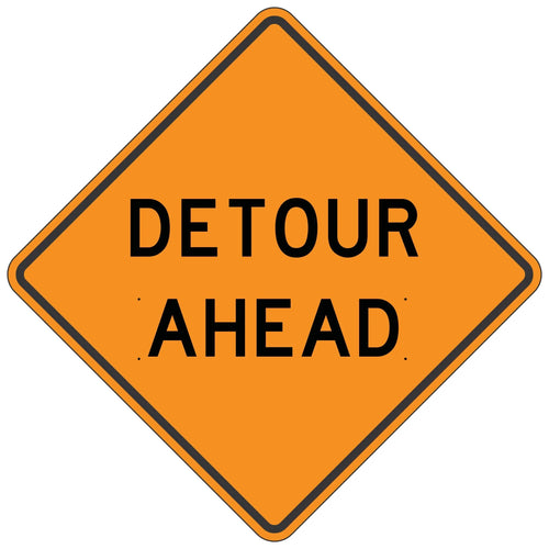 W20-2 Detour Ahead - Roll Up Sign