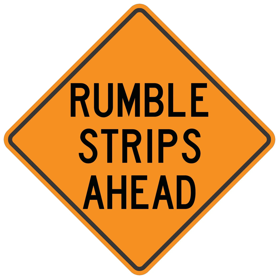 Rumble Strips Ahead - Roll-Up Sign