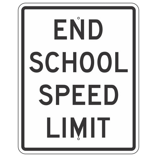 S5-3 End School Speed Limit Sign