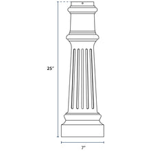 Load image into Gallery viewer, Decorative Two-Piece Base for 3&quot;OD Round Poles - Black