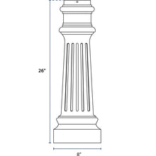 Load image into Gallery viewer, Decorative Two-Piece Base for 4&quot;OD Round Poles - Black