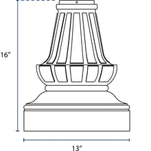 Load image into Gallery viewer, Decorative Two-Piece Base for 4&quot;OD Round Poles - Black