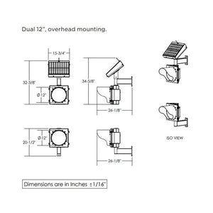 Dual, Vertical Pole Mounting Crosswalk System | AB-7412