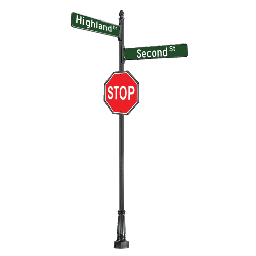 Ornamental Street Name Sign Frame Package