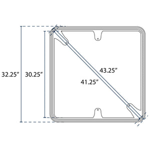 Decorative 30"x30" Traffic Sign Trim - Black