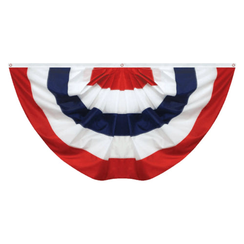 American Flag Pleated Full Fan - Stripes Only