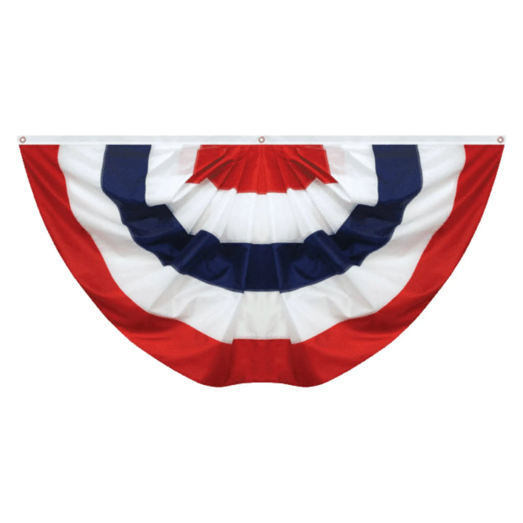 American Flag Pleated Full Fan - Stripes Only