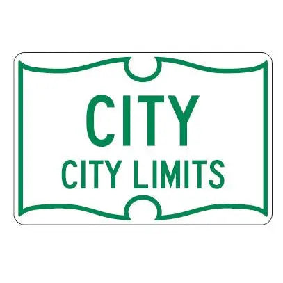 City Limit Colonial Border Sign