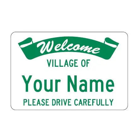 City Limit Ribbon Border Sign