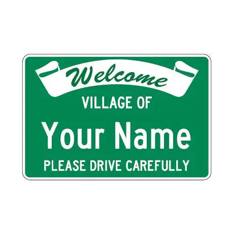 City Limit Ribbon Border Sign