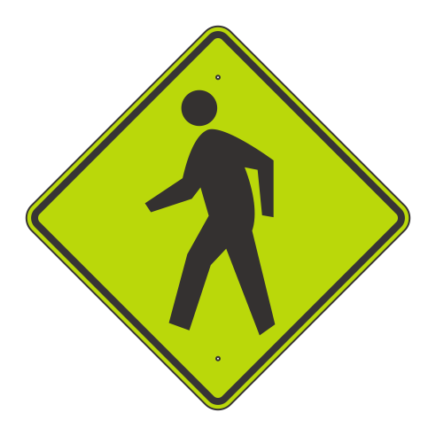 W11-2 Pedestrian Crossing Sign