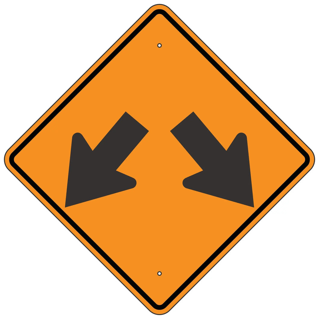 W12-1 Double Arrow Sign