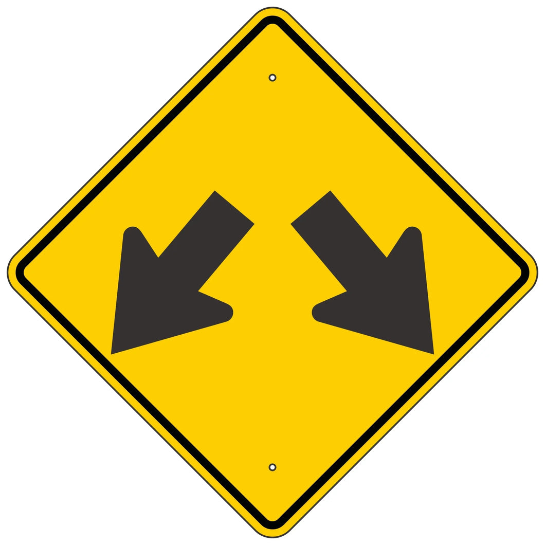 W12-1 Double Arrow Sign