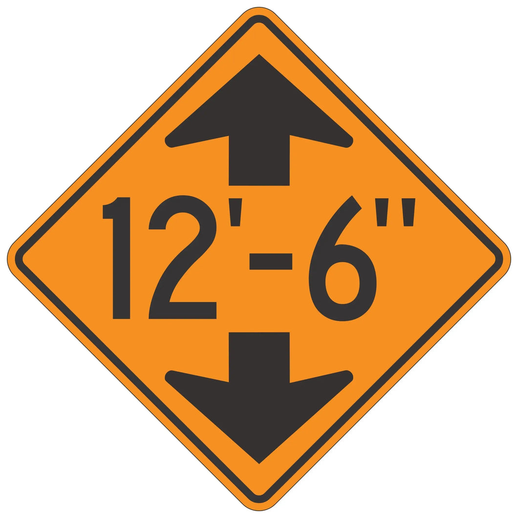 W12-2 Low Clearance (With Arrows) Sign