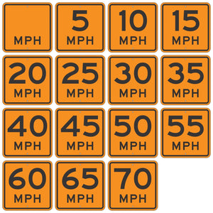 W13-1P Advisory Speed Sign