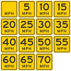 W13-1P Advisory Speed Sign