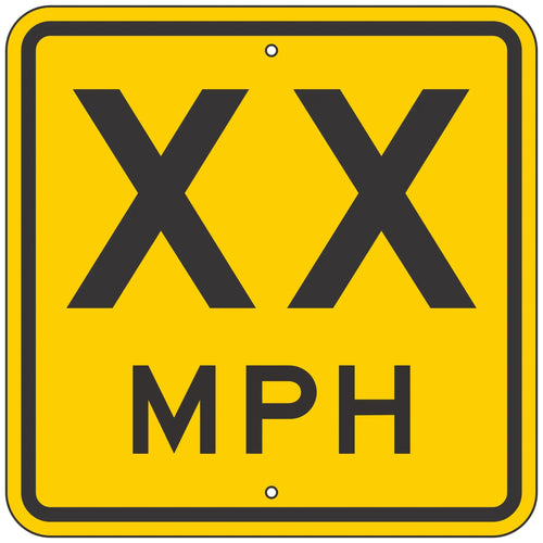 W13-1P Advisory Speed Sign