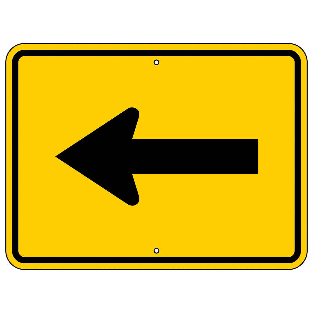 W16-5P Left Arrow Sign