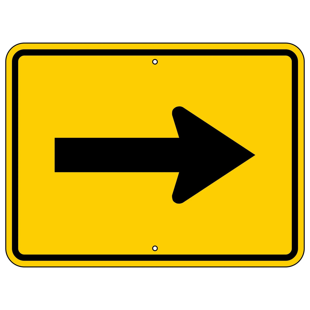 W16-5P Right Arrow Sign 24