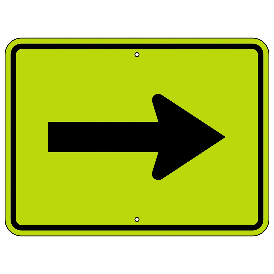 W16-5P Right Arrow Sign