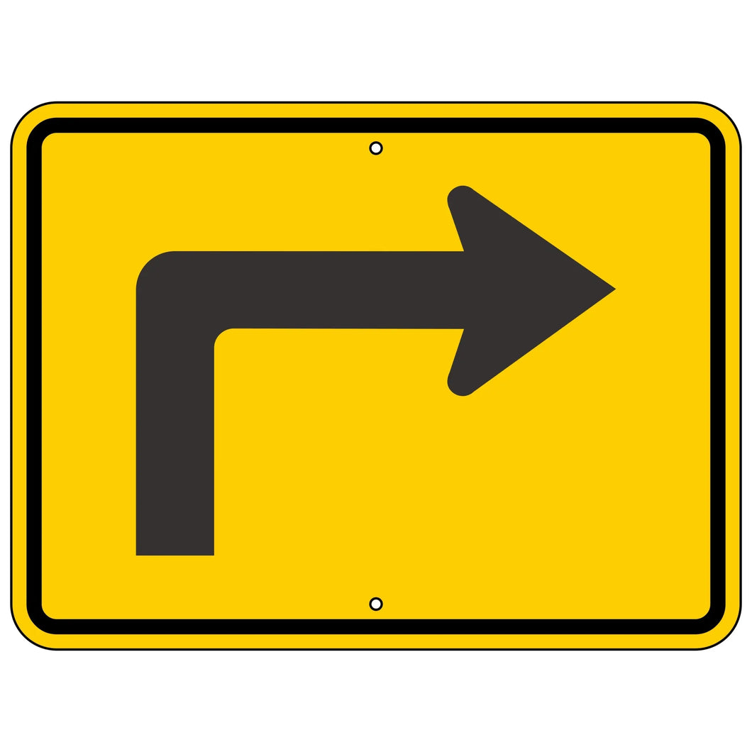 W16-6PR Right Arrow Sign 24