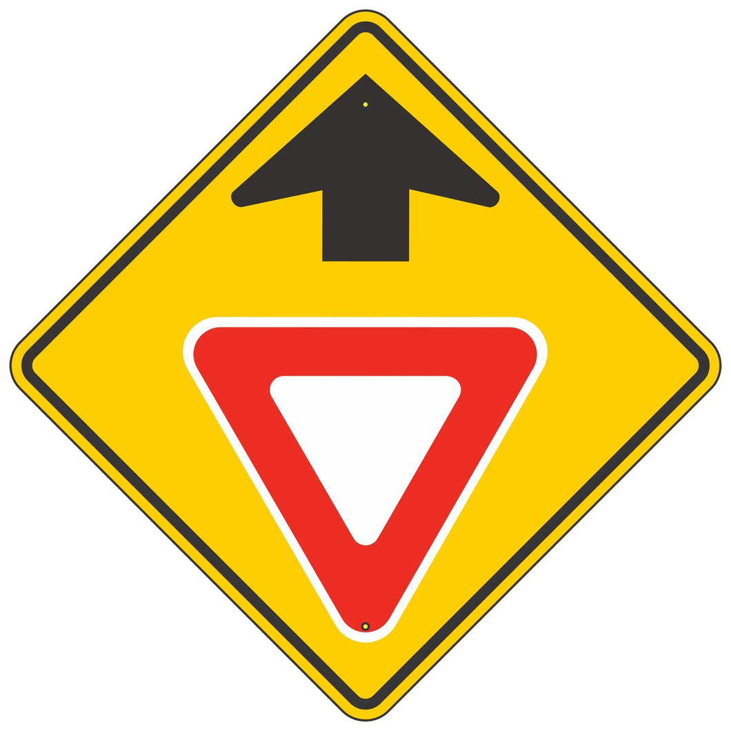 W3-2  Yield Ahead Symbol Sign