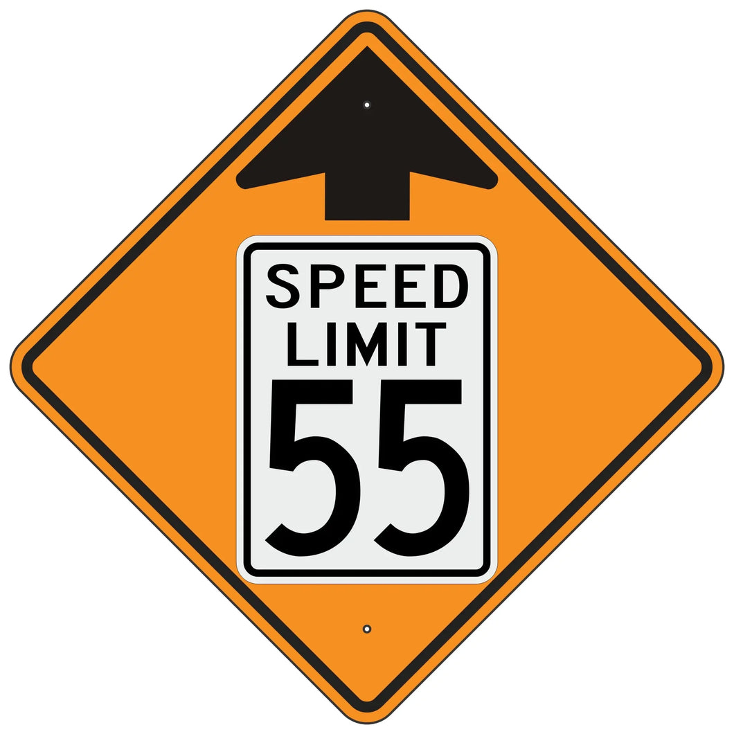 W3-5 Reduced Speed Limit Ahead Sign