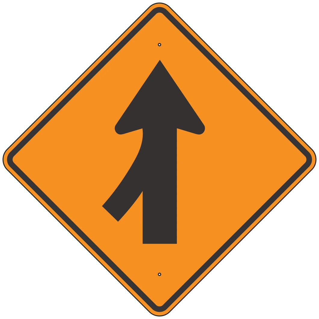 W4-1L Merge Left Sign