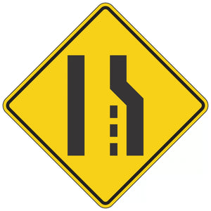 W4-2L Merge Left - Roll Up Sign