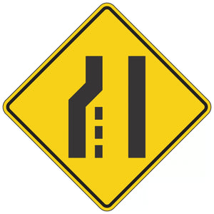 W4-2R Merge Right - Roll-Up Sign