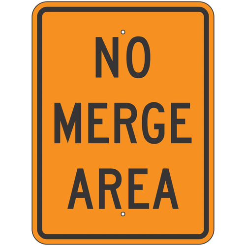 W4-5P No Merge Area Sign