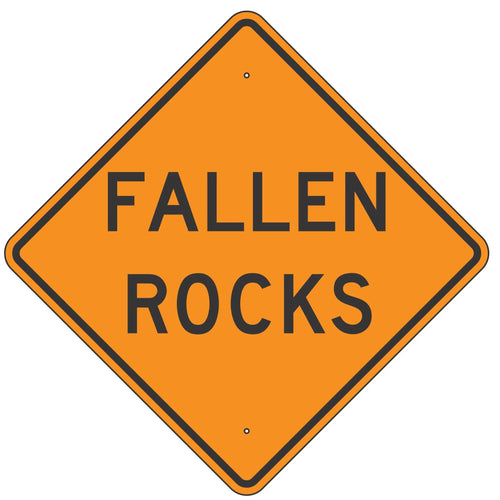 W8-14 Fallen Rocks Sign