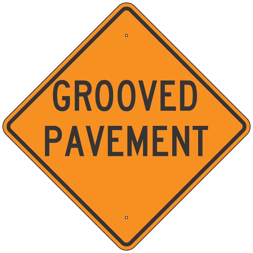 W8-15 Grooved Pavement Sign