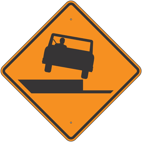 W8-17 Shoulder Drop-Off (Symbol) Sign