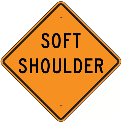 W8-4 Soft Shoulder Sign