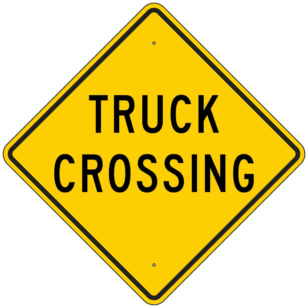 W8-6 Truck Crossing Sign