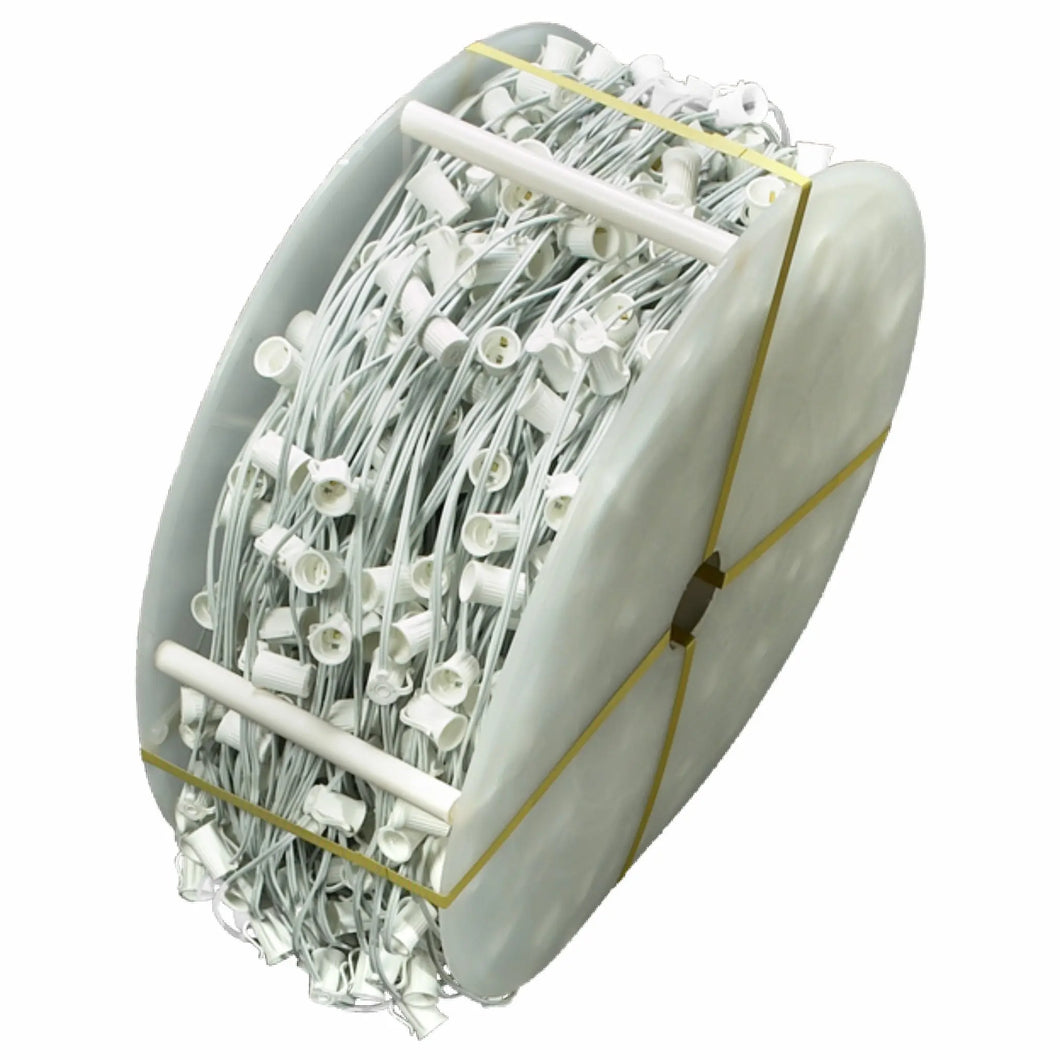 C9 Builder Cord - White Wire | 500 FT - 18ga