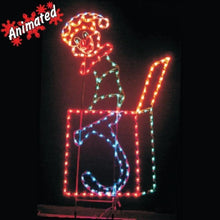 Load image into Gallery viewer, 8&#39; Jack in the Box-Animated Lighted Yard Decoration