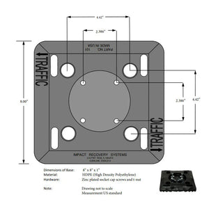 Surface-Mount Fixed Base for Impact Recovery Posts