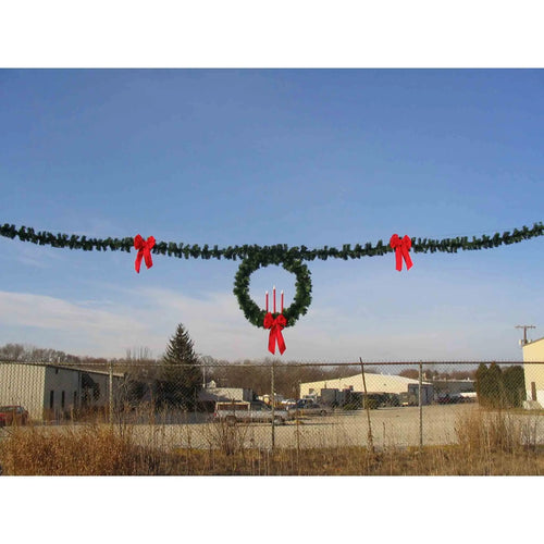 40' Garland Three Candle Wreath Skyline