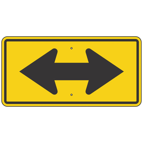 W1-7 Two-Way Arrow Sign