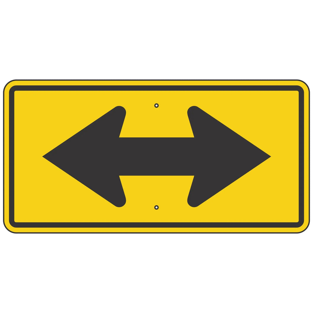 W1-7 Two-Way Arrow Sign