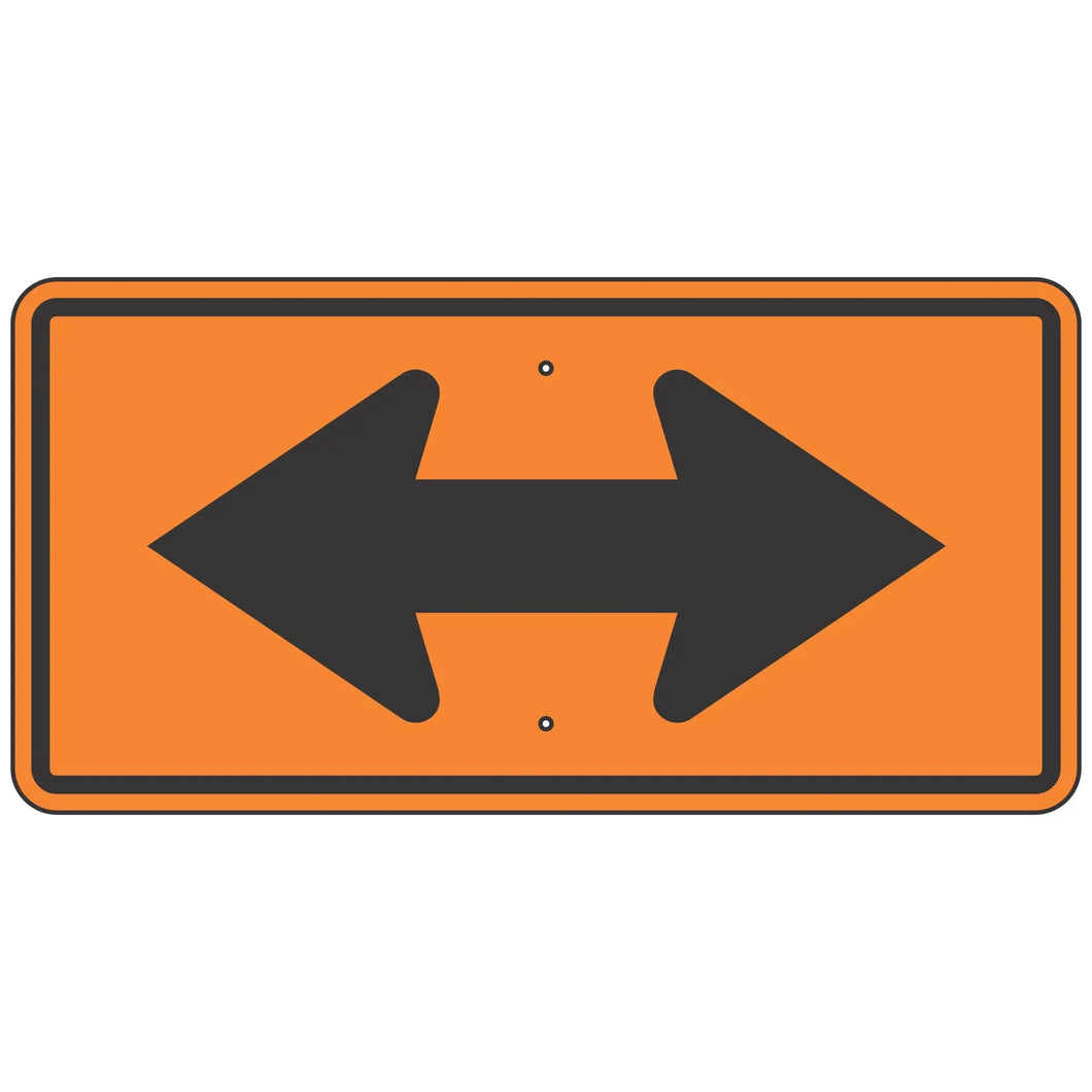 W1-7 Two-Way Arrow Sign