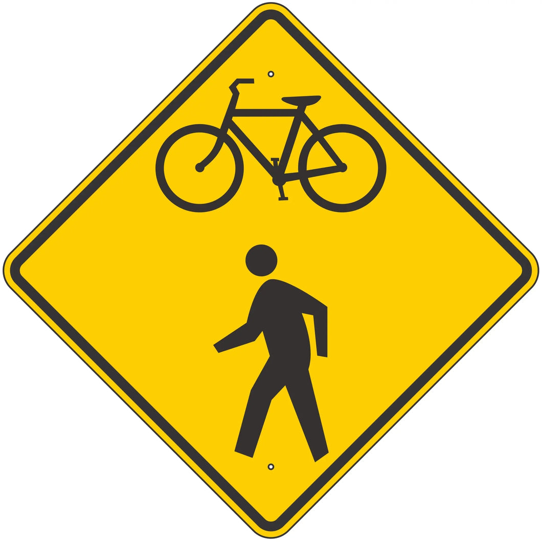 W11-15 Bicycle & Pedestrian Crossing Sign