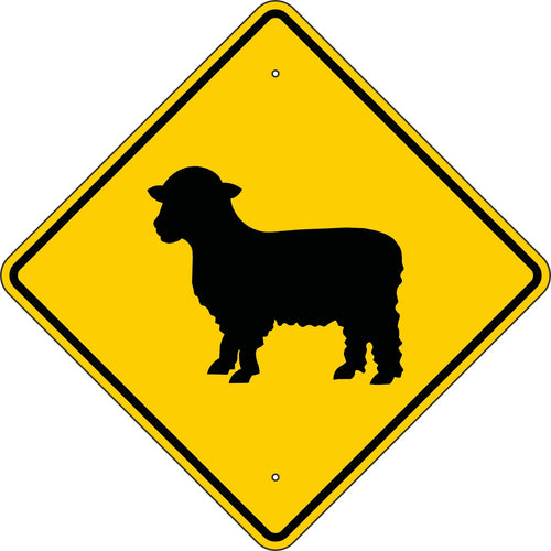 W11-17 Sheep Crossing Sign