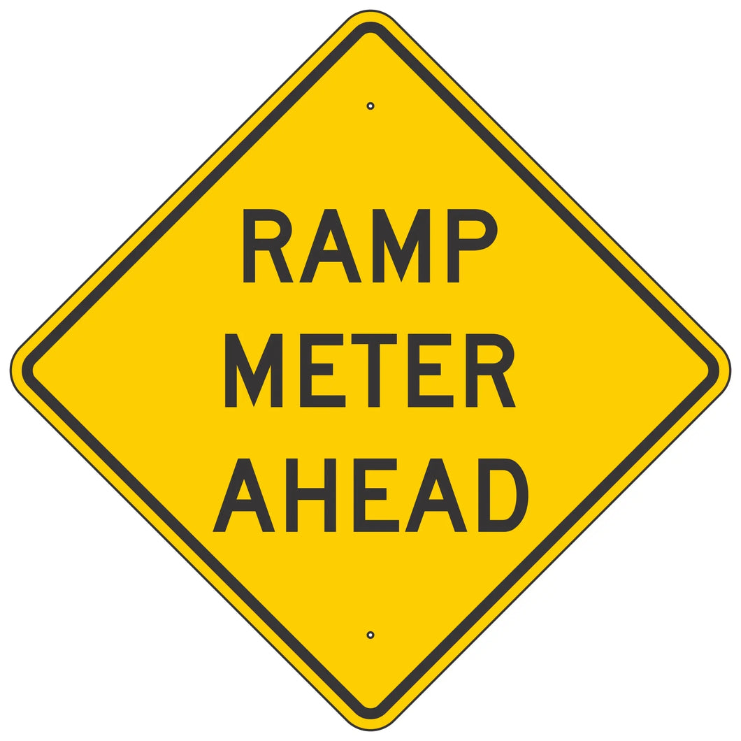 W3-7 Ramp Meter Ahead Sign